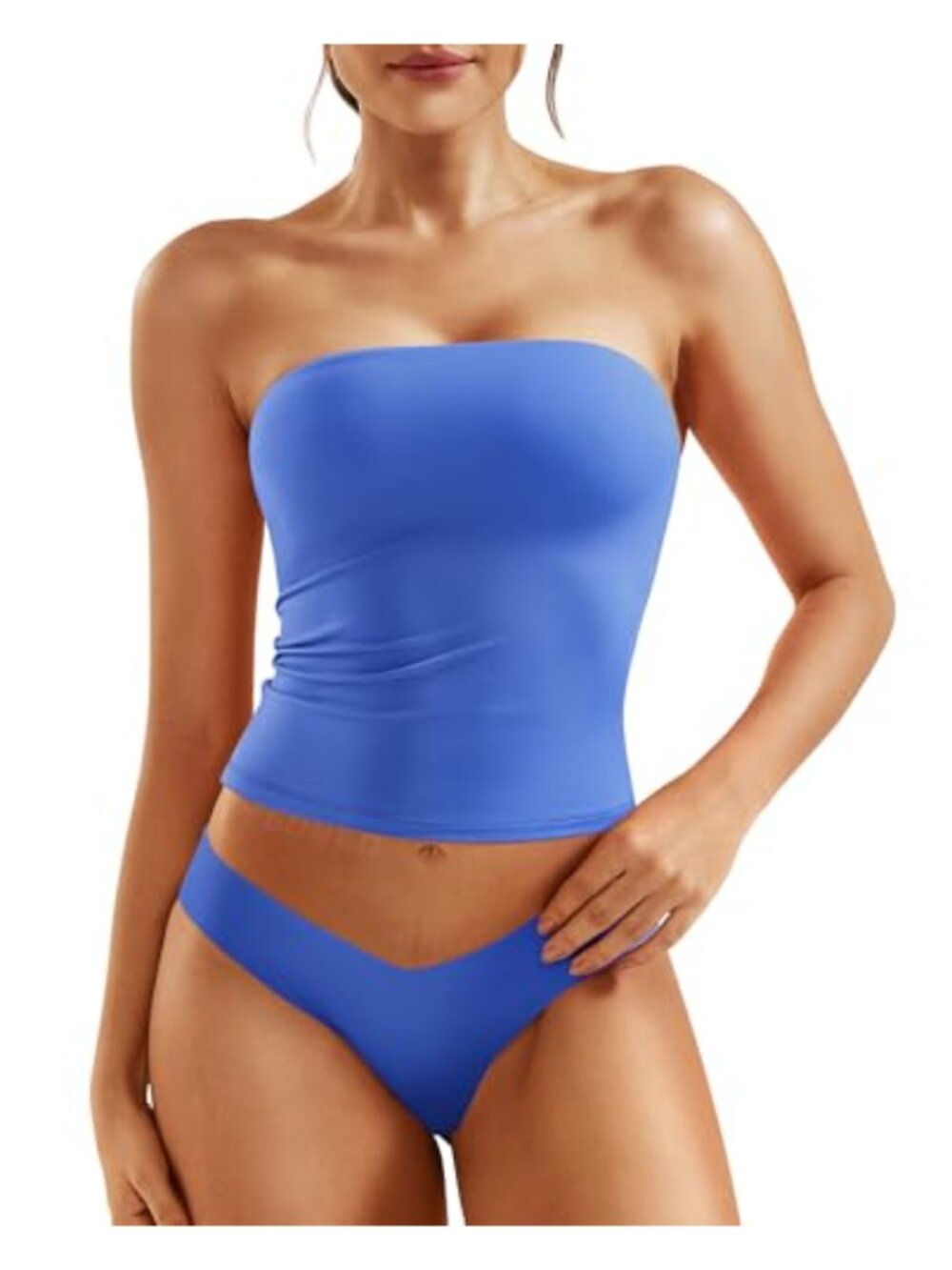 Double Lined Tube Top Strapless Crop Bandeau